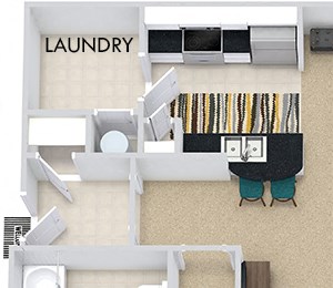 The Istanbul 3D The Istanbul 3D. 2 bedroom apartment. Kitchen with bartop open to living/dining rooms. 2 full bathrooms. Walk-in closets. Patio/balcony.
